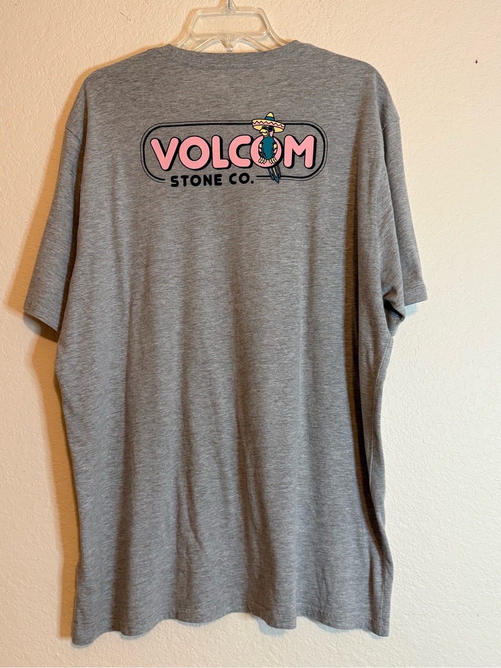 Volcom Gray Short-Sleeve Logo Tee - Pink Graphic